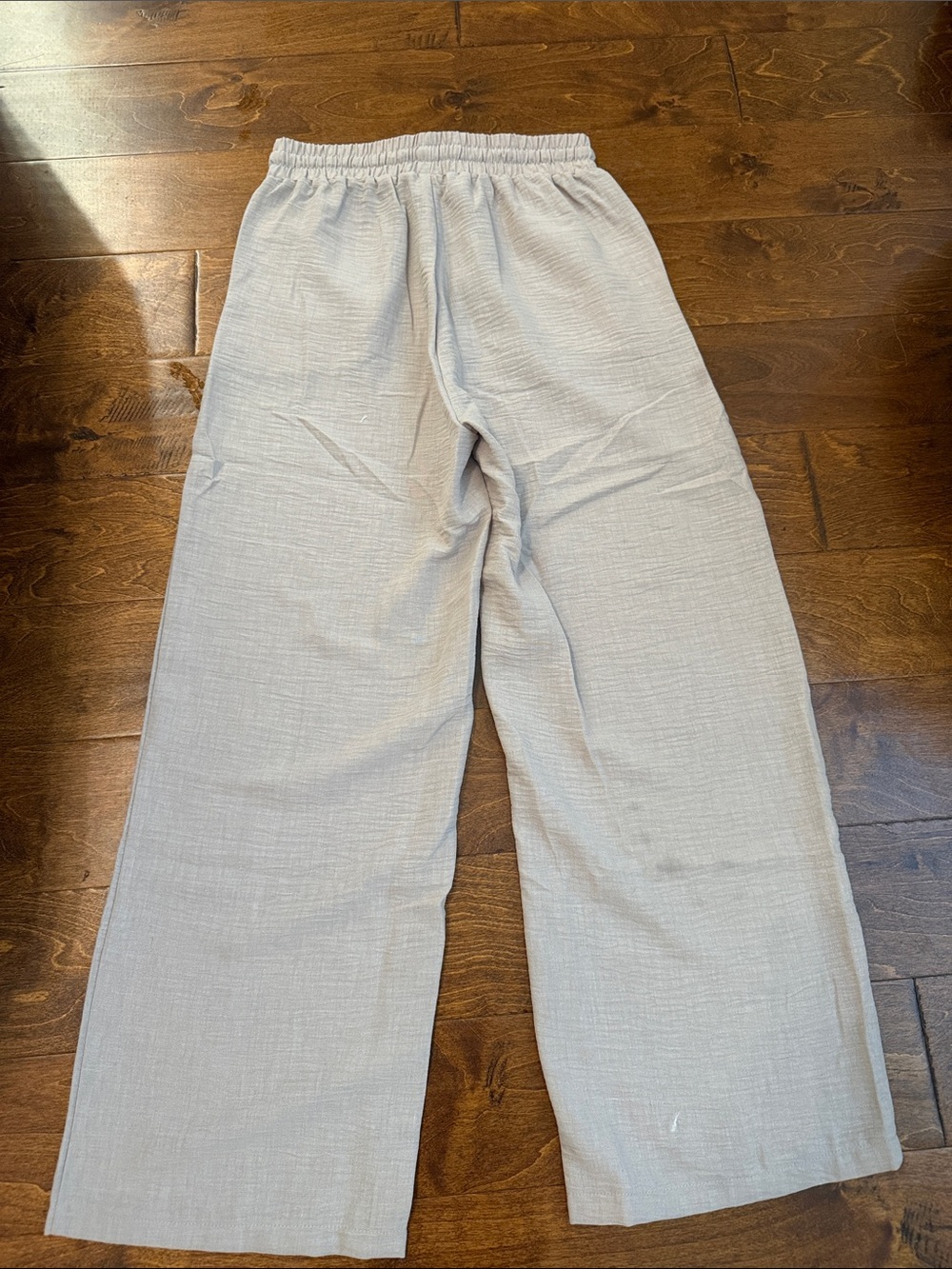 Zenana Outfitters Taupe Wide-Leg Drawstring Pants - Picture 3 of 4